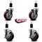 Service Caster 4'' Maroon Poly Wheel Swivel 1-1/2'' Expanding Stem Caster Set 2 Brakes, 4PK SCC-EX20S414-PPUB-MRN-2-TLB-2-112 - alternate 5